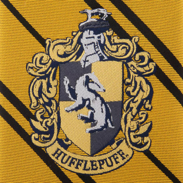 Gravata de microfibra Hufflepuff para criança