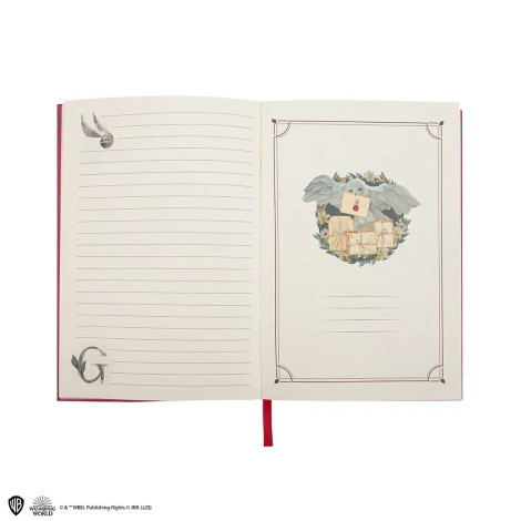 Caderno de luxo e birôs Gryffindor Harry Potter