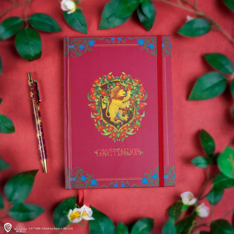 Caderno de luxo e birôs Gryffindor Harry Potter