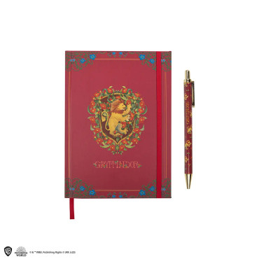 Caderno de luxo e birôs Gryffindor Harry Potter