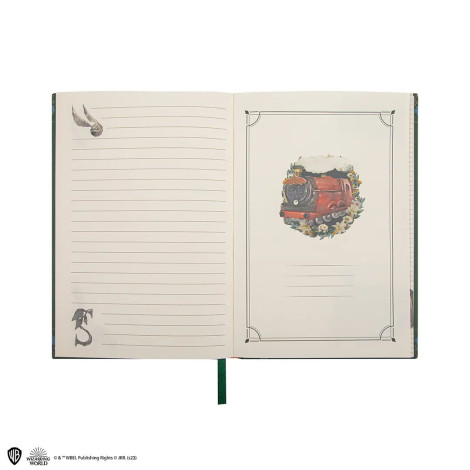 Caderno e caneta Slytherin Harry Potter Deluxe