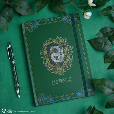 Caderno e caneta Slytherin Harry Potter Deluxe