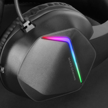 Auricular para jogos Rainbow Mars Gaming MH122 Preto