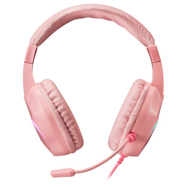 Auricular para jogos Rainbow Mars Gaming MH122 rosa