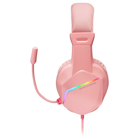 Auricular para jogos Rainbow Mars Gaming MH122 rosa