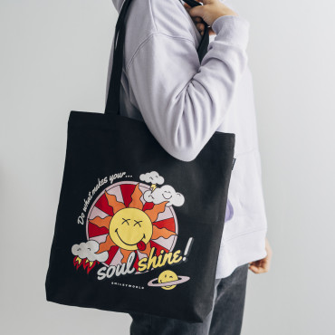 Bolso De Tela Smiley Quirky Comics