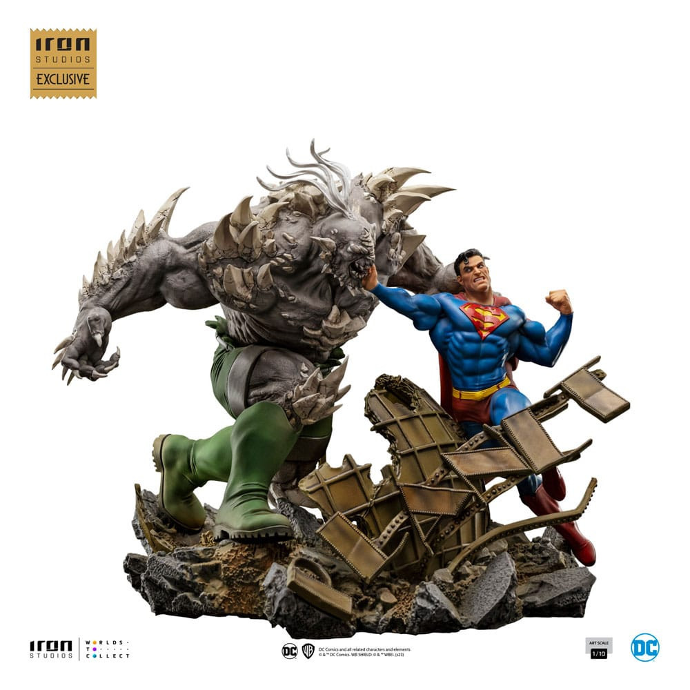 Superman DC Comics Figura 1/10 Bds Escala de Arte Vs Doomsday Heo Eu Exclusivo 30 Cm