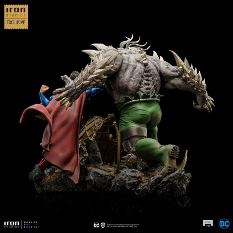 Superman DC Comics Figura 1/10 Bds Escala de Arte Vs Doomsday Heo Eu Exclusivo 30 Cm