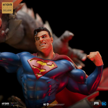 Superman DC Comics Figura 1/10 Bds Escala de Arte Vs Doomsday Heo Eu Exclusivo 30 Cm