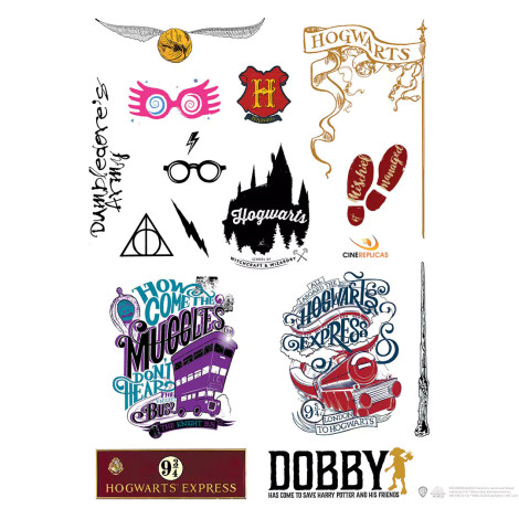 Conjunto de 55 autocolantes Harry Potter