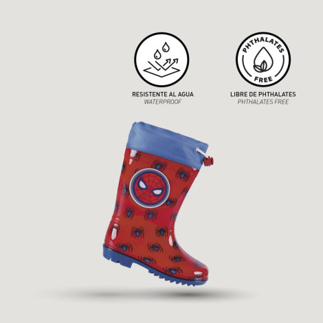 BOTAS DE CHUVA DE PVC SPIDERMAN