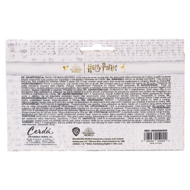 Conjunto de 4 marcadores de texto Harry Potter