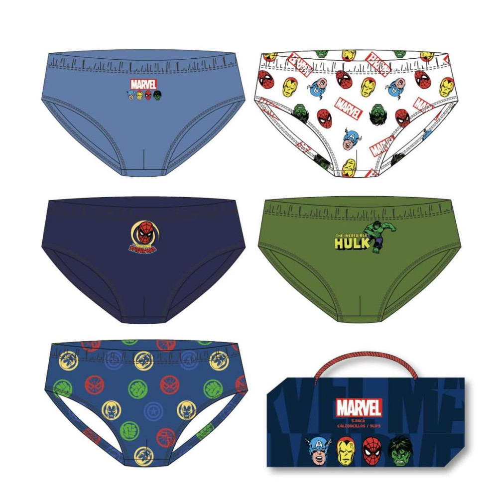 PACK CALZONCILLOS SINGLE JERSEY 5 PIEZAS MARVEL