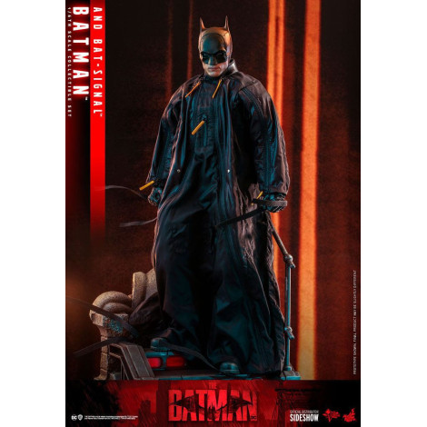 Movie Masterpiece 1/6 Batman com Bat-Sinal 31 Cm A Figura do Batman