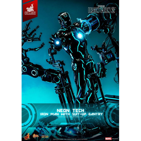 Iron Man Iron Man Figura 1/6 Técnico de néon com pórtico de montagem de fatos 32 Cm 2