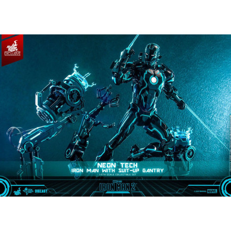 Iron Man Iron Man Figura 1/6 Técnico de néon com pórtico de montagem de fatos 32 Cm 2