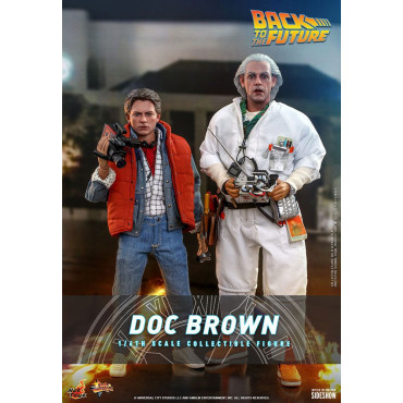 Movie Masterpiece 1/6 Doc Brown 30 Cm Figura de Regresso ao Futuro