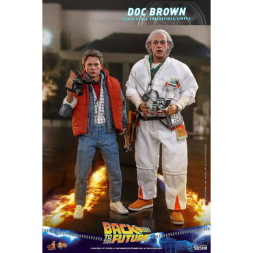 Movie Masterpiece 1/6 Doc Brown 30 Cm Figura de Regresso ao Futuro