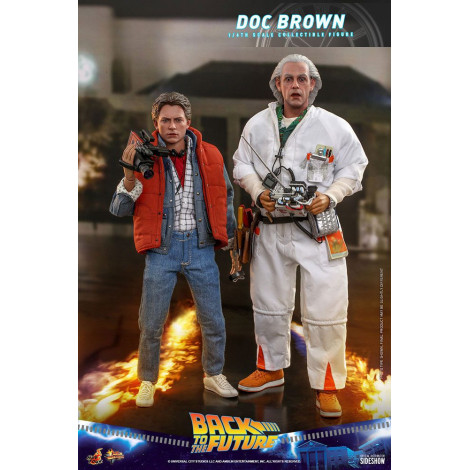 Movie Masterpiece 1/6 Doc Brown 30 Cm Figura de Regresso ao Futuro