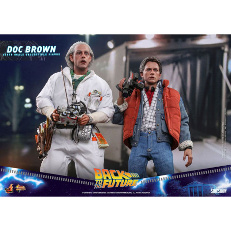 Movie Masterpiece 1/6 Doc Brown 30 Cm Figura de Regresso ao Futuro