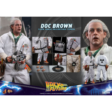 Movie Masterpiece 1/6 Doc Brown 30 Cm Figura de Regresso ao Futuro