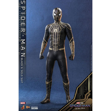 Filme Masterpiece 1/6 Figura Homem-Aranha (fato preto e dourado) 30 Cm Homem-Aranha: Sem Caminho para Casa