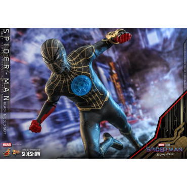 Filme Masterpiece 1/6 Figura Homem-Aranha (fato preto e dourado) 30 Cm Homem-Aranha: Sem Caminho para Casa