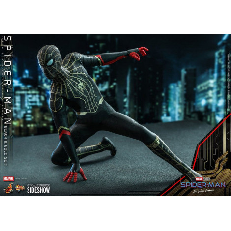 Filme Masterpiece 1/6 Figura Homem-Aranha (fato preto e dourado) 30 Cm Homem-Aranha: Sem Caminho para Casa