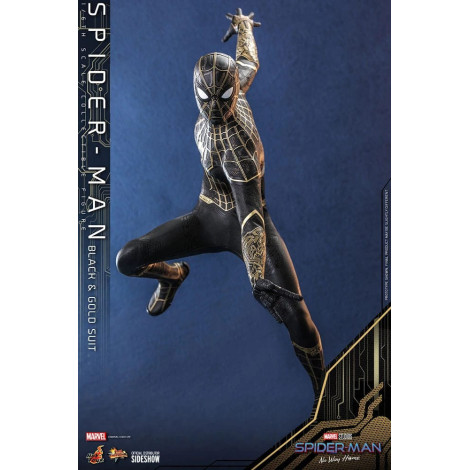 Filme Masterpiece 1/6 Figura Homem-Aranha (fato preto e dourado) 30 Cm Homem-Aranha: Sem Caminho para Casa