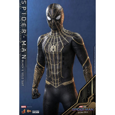 Filme Masterpiece 1/6 Figura Homem-Aranha (fato preto e dourado) 30 Cm Homem-Aranha: Sem Caminho para Casa