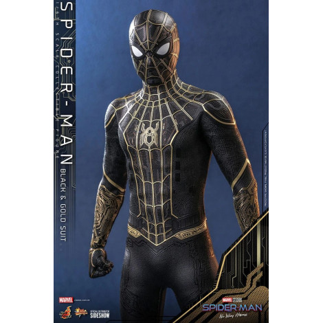 Filme Masterpiece 1/6 Figura Homem-Aranha (fato preto e dourado) 30 Cm Homem-Aranha: Sem Caminho para Casa