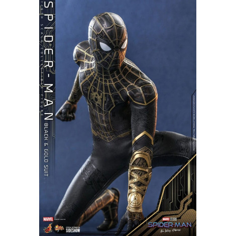 Filme Masterpiece 1/6 Figura Homem-Aranha (fato preto e dourado) 30 Cm Homem-Aranha: Sem Caminho para Casa