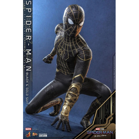 Filme Masterpiece 1/6 Figura Homem-Aranha (fato preto e dourado) 30 Cm Homem-Aranha: Sem Caminho para Casa