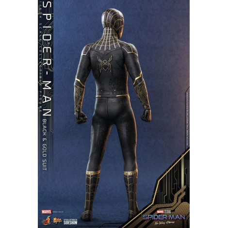 Filme Masterpiece 1/6 Figura Homem-Aranha (fato preto e dourado) 30 Cm Homem-Aranha: Sem Caminho para Casa