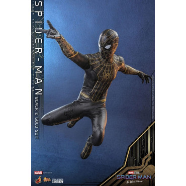 Filme Masterpiece 1/6 Figura Homem-Aranha (fato preto e dourado) 30 Cm Homem-Aranha: Sem Caminho para Casa