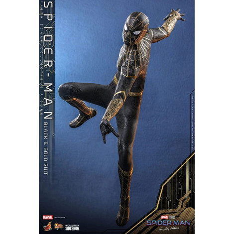 Filme Masterpiece 1/6 Figura Homem-Aranha (fato preto e dourado) 30 Cm Homem-Aranha: Sem Caminho para Casa