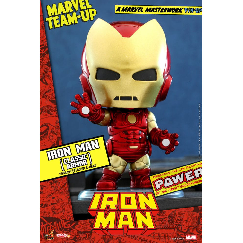 Iron Man Marvel Minifigura Cosbaby (S) (Armadura Clássica) 10 Cm Banda Desenhada