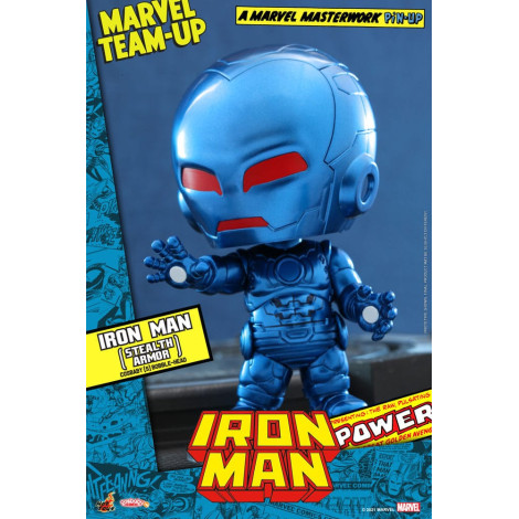 Iron Man Marvel Minifigura Cosbaby (S) (Armadura Furtiva) 10 Cm Banda Desenhada