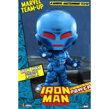 Iron Man Marvel Minifigura Cosbaby (S) (Armadura Furtiva) 10 Cm Banda Desenhada