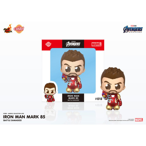 Iron Man Cosbi Minifigure Mark 85 (Batalha) 8 Cm Vingadores: Ultimato