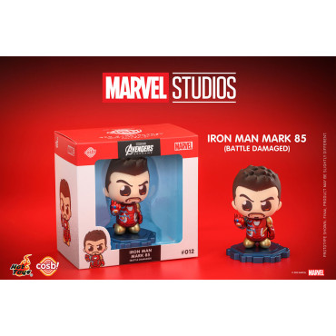 Iron Man Cosbi Minifigure Mark 85 (Batalha) 8 Cm Vingadores: Ultimato