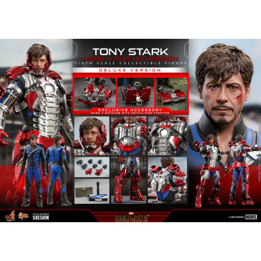 Iron Man Movie Masterpiece 1/6 Tony Stark (Mark V Suit Up Version) Figura de Luxo 31 Cm 2