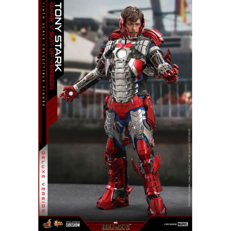 Iron Man Movie Masterpiece 1/6 Tony Stark (Mark V Suit Up Version) Figura de Luxo 31 Cm 2