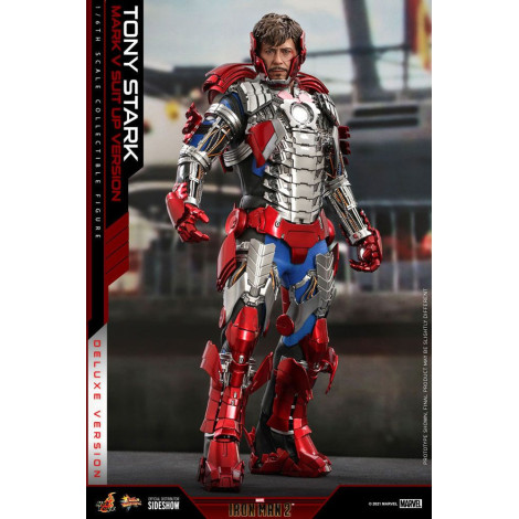 Iron Man Movie Masterpiece 1/6 Tony Stark (Mark V Suit Up Version) Figura de Luxo 31 Cm 2