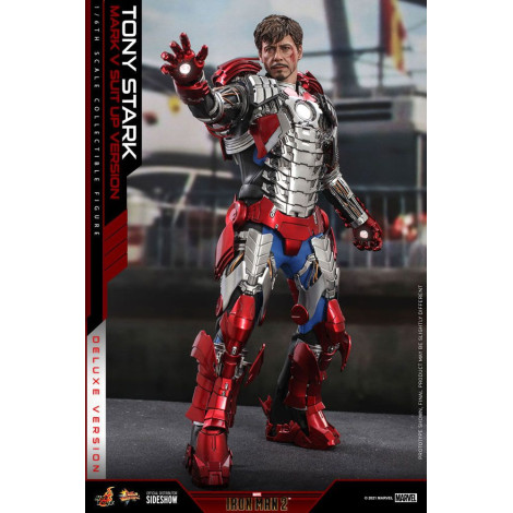 Iron Man Movie Masterpiece 1/6 Tony Stark (Mark V Suit Up Version) Figura de Luxo 31 Cm 2