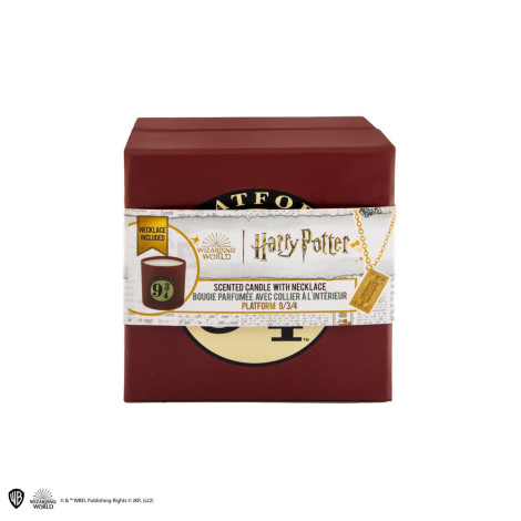 Platfrom 9 3/4 vela Harry Potter com colar