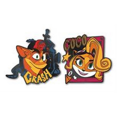 Conjunto de alfinetes Crash Bandicoot Crash & Coco