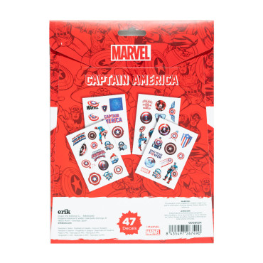 Autocolantes reutilizáveis Marvel Capitão América