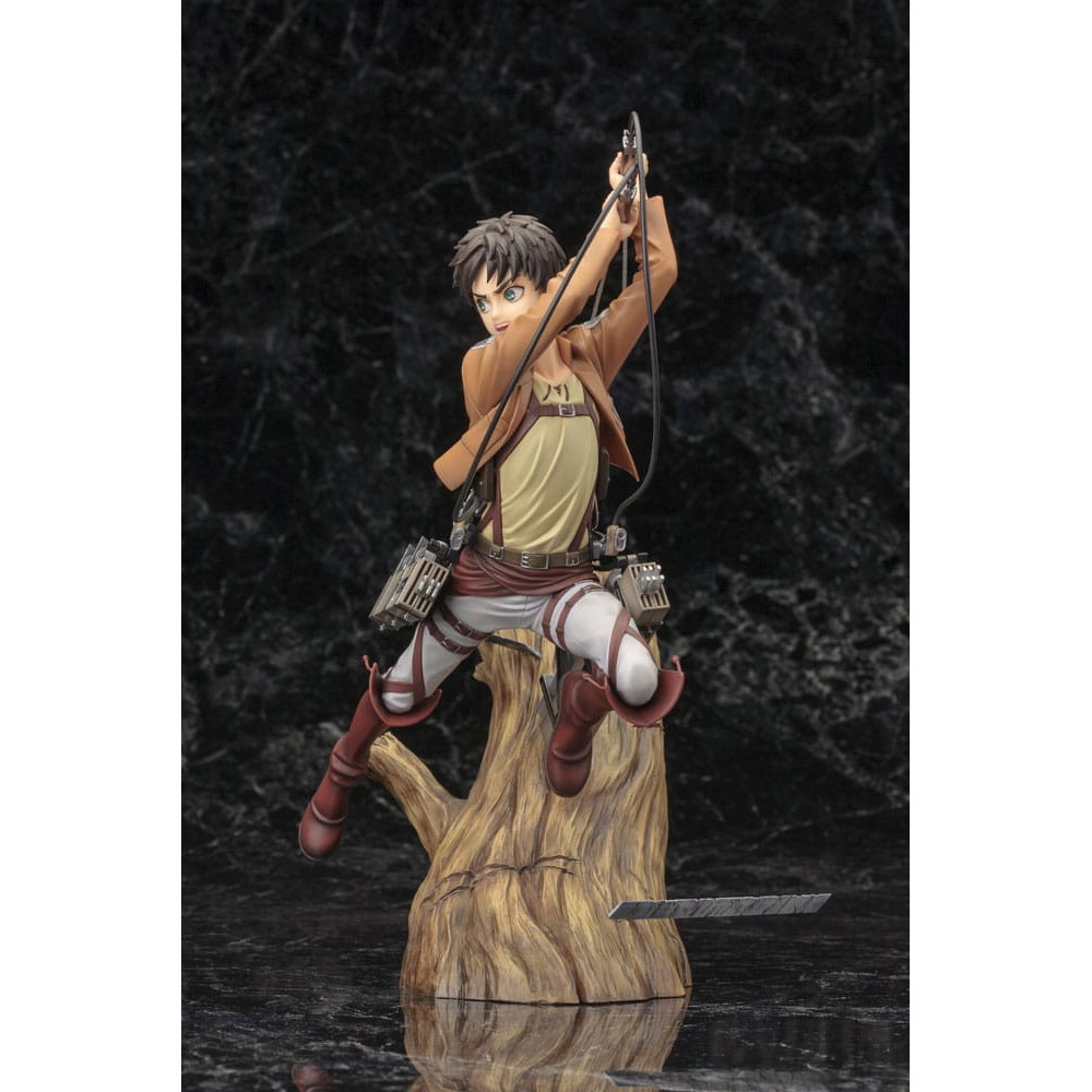 Figura Attack On Titan Artfxj Pvc 1/8 Eren Yeager Pacote de Renovação Ver. 26 Cm