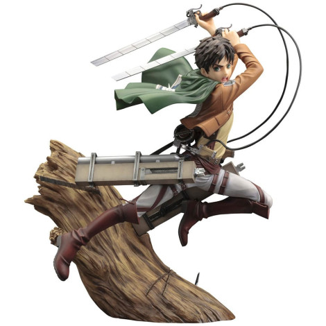 Figura Attack On Titan Artfxj Pvc 1/8 Eren Yeager Pacote de Renovação Ver. 26 Cm